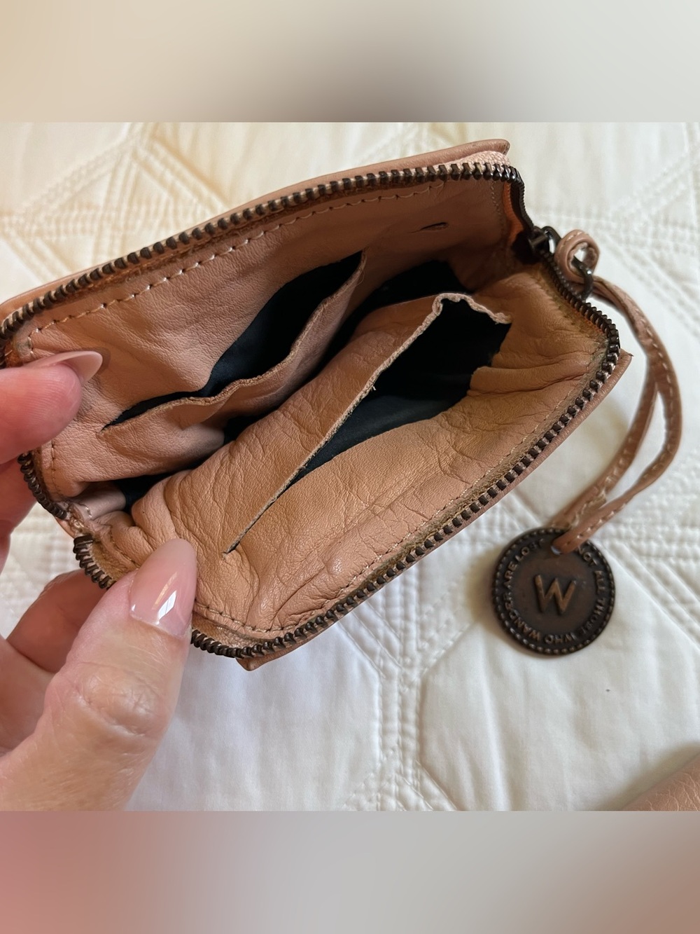 🩰 Santorini Bag/wallet/zip pouch in Blush/Ballet Pink by Wanderers Travel Co - Picture 5 of 15